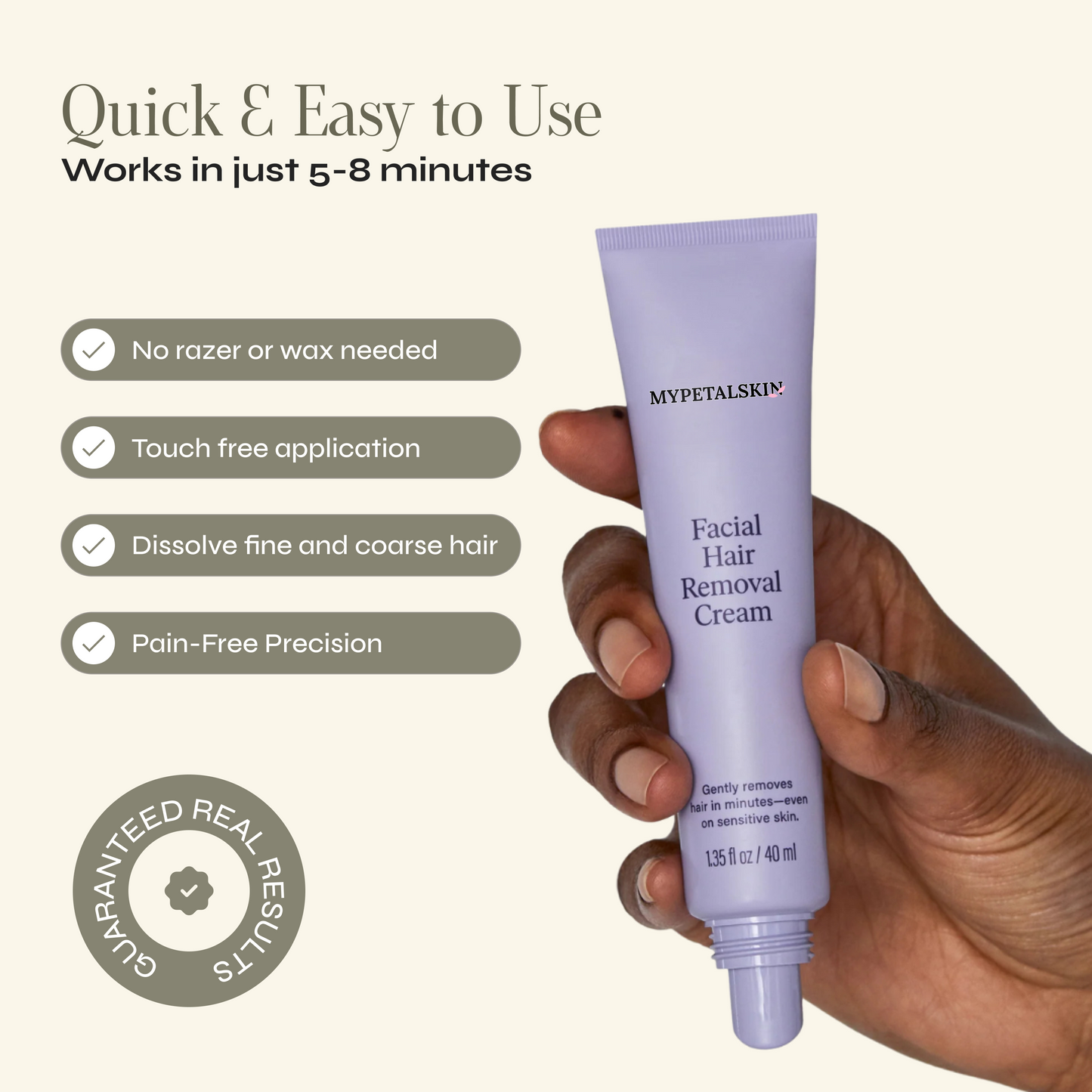 Facial Hair Removal Cream + FREE Calming Serum